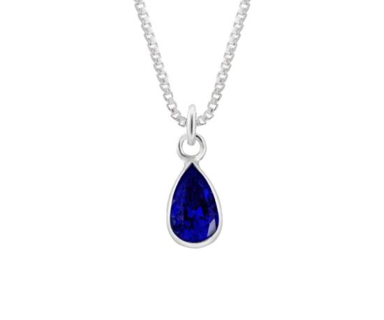 Colar gota azul ponto de luz