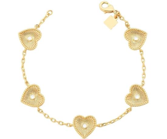 Pulseira corações cravejados