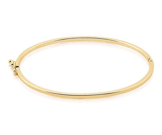 Bracelete liso quadrado Banhado a ouro